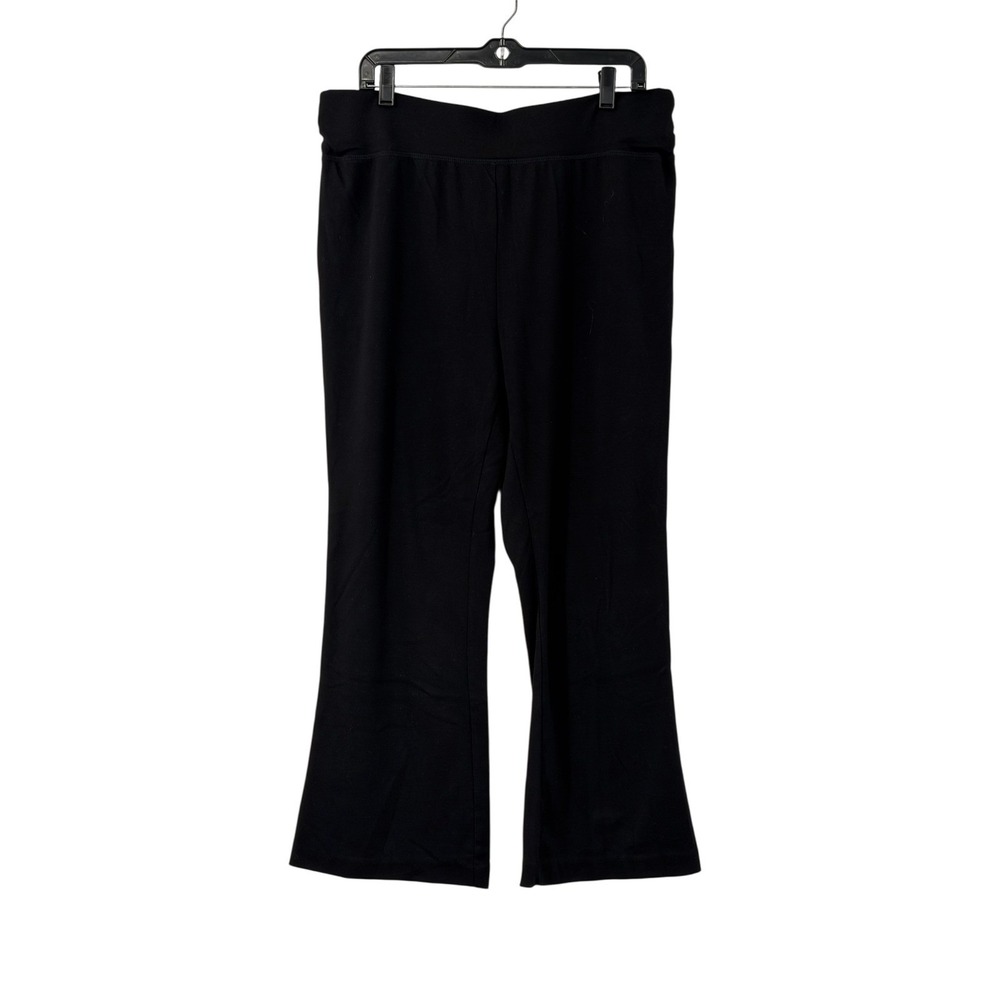 Motherhood Maternity Black Bootcut Yoga Stretch Pants Wide Waistband Size Large